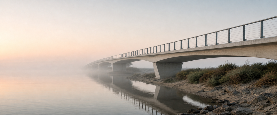 Modern Footbridge in Central Position-1 Modern Footbridge in Central Position-1