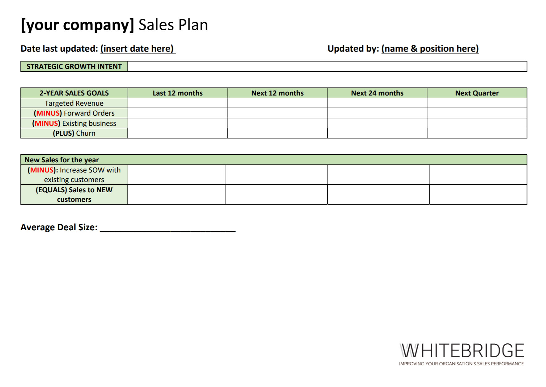 Cover Image - Sales Plan